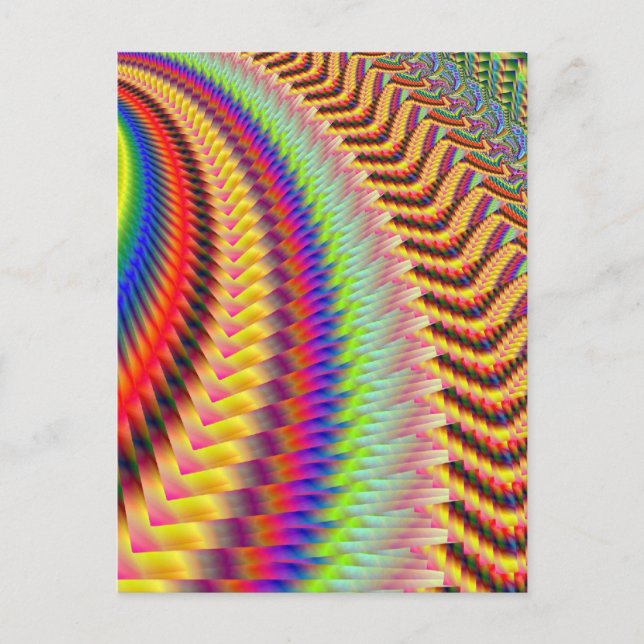 Rocket Man Firework-Fraktal Postkarte (Vorderseite)