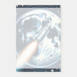 Rocket Moon Space Dry Erase Board Schwarz Post-it Klebezettel