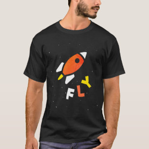 Rocket - Orange & Gelb Abstrakter Pop Art. FLIEGEN T-Shirt