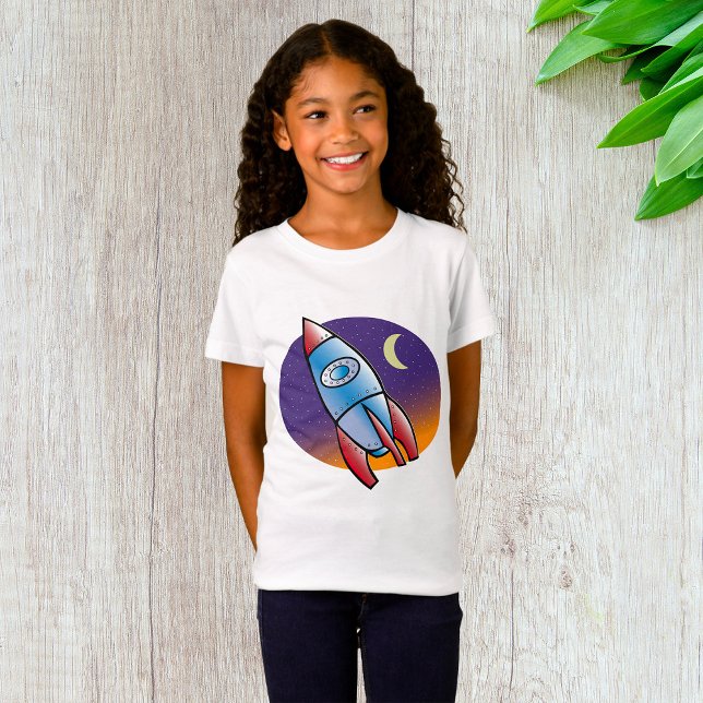 Rocket Outer Space Travel Girls T-Shirt (Von Creator hochgeladen)