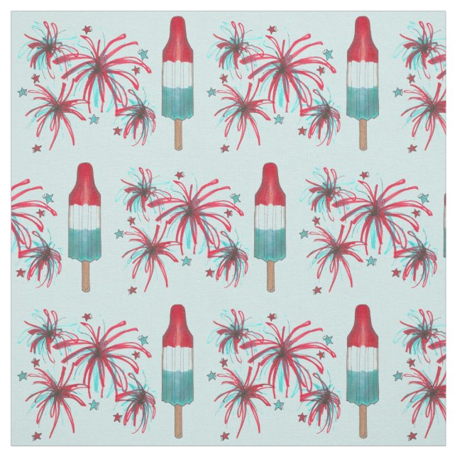 Rocket Pop Popsiwork Fireworks 4. Juli USA Stoff (Muster)