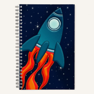 Rocket Postcard Bevorzugungstags Notizbuch