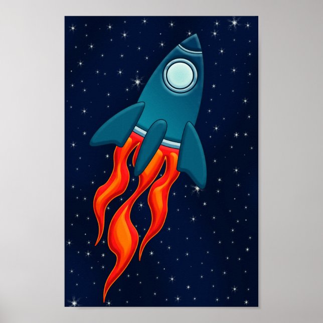 Rocket Postcard Bevorzugungstags Poster (Vorne)