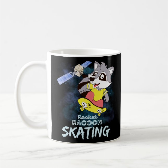 Rocket Racoon Skaten Kaffeetasse (Links)