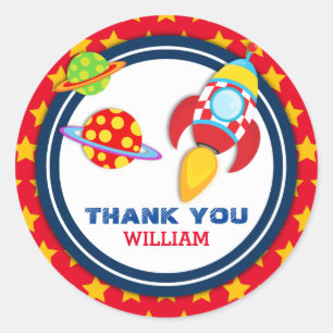 Rocket-Raumschiff danken Ihnen, Umbau zu Runder Aufkleber