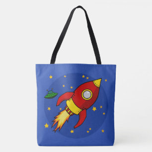 Rocket Red All-Over-Print Tote Bag