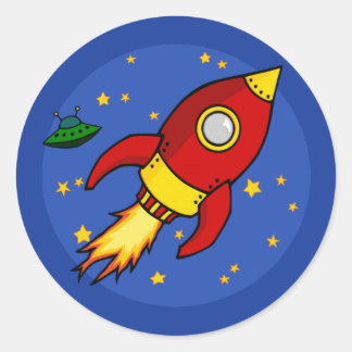 Rocket Red Gelb Sticker