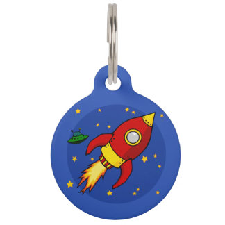 Rocket Red Pod Tag Tiernamensmarke