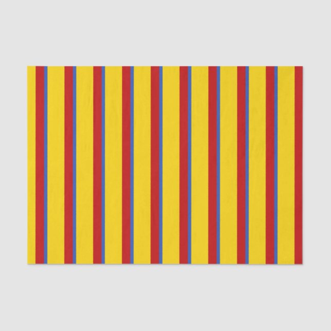 Rocket Red Strip Gewebepapier Seidenpapier (Vorderseite)