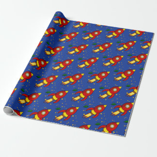 Rocket rot Matte Wrapping Paper 30"x6" Geschenkpapier