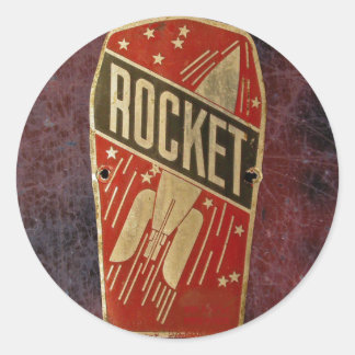 ROCKET. RUNDER AUFKLEBER