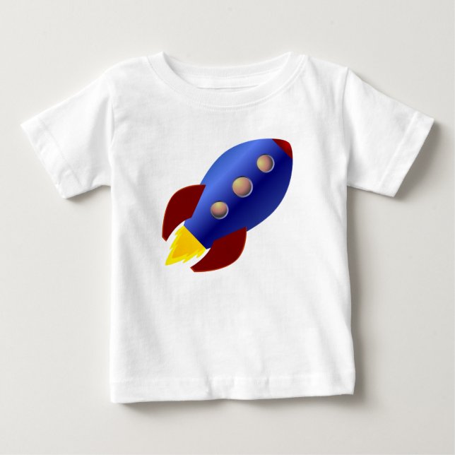 Rocket-Schiff Baby T-shirt (Vorderseite)