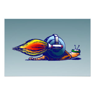 Rocket Schnecke's Schneller Jetpack-Flug Fotodruck