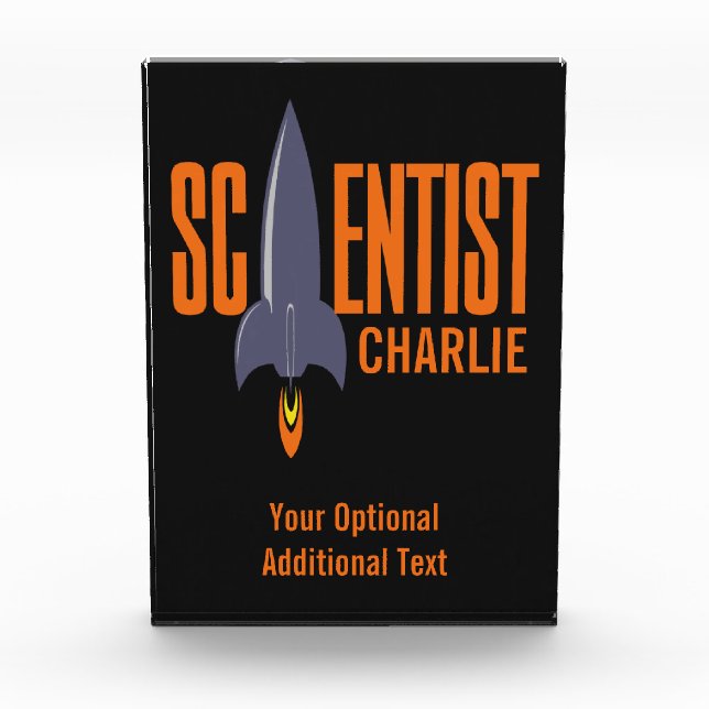Rocket Scientist individuelle Name-Blockpreis Fotoblock (Vorderseite)