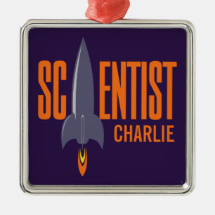 Rocket Scientist individuelle Name Ornament Aus Metall