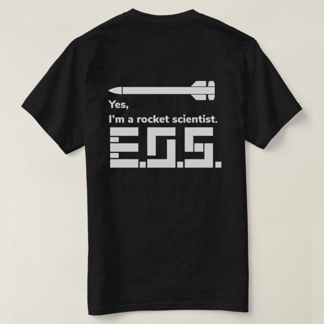 Rocket Scientist-T - Shirt (Design Rückseite)