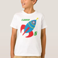 Rocket Ship Birthday Boy Personalisiert Kids