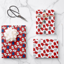 Rocket Ship Birthday Geschenkpapier Set