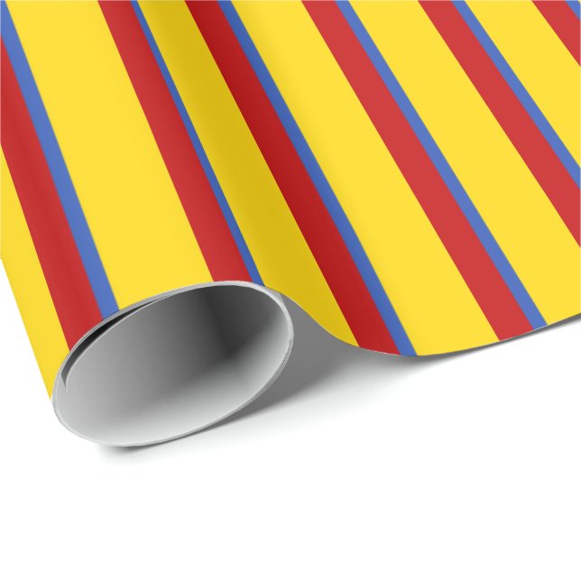 Rocket Stripes Glossy Wrapping Paper 30"x6' Geschenkpapier (Rolleneckpunkt)