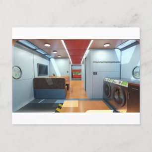 RocketLodge 3D Räume Wohnquartiere - Postkarte
