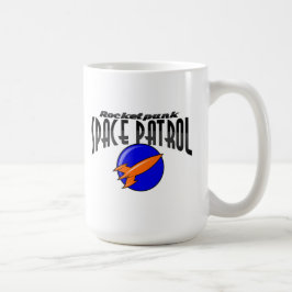 Rocketpunk-Raumfahrtpatrouillen-Insignien-Tasse Kaffeetasse