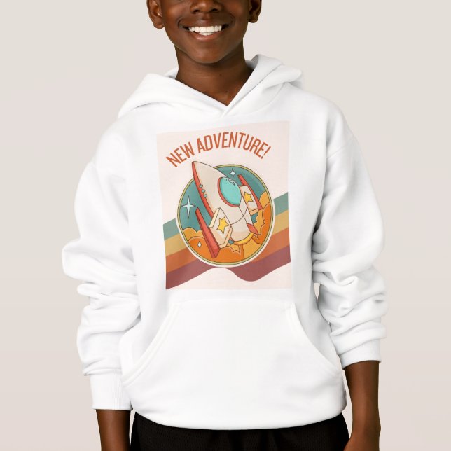 Rocketship Neues Abenteuer Hoodie (Vorderseite)