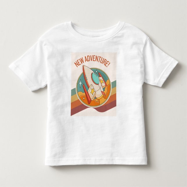 Rocketship Neues Abenteuer Kleinkind T-shirt (Vorderseite)