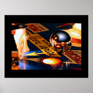 Rocketship Pinball Poster