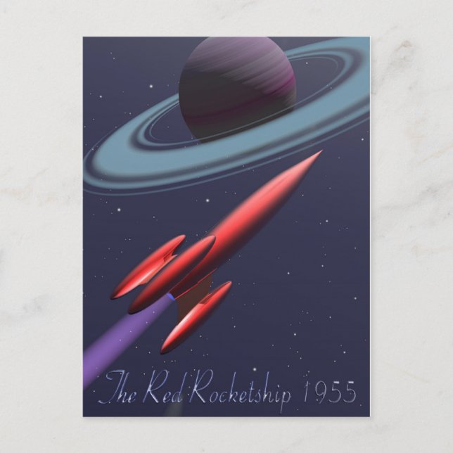 Rocketship Postkarte (Vorderseite)