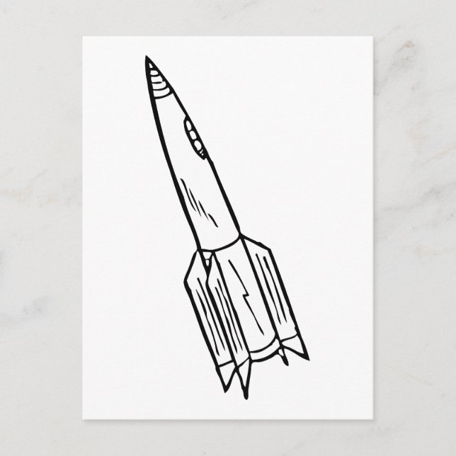 Rocketship Postkarte (Vorderseite)