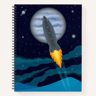 Rocketship-Szene Notizbuch