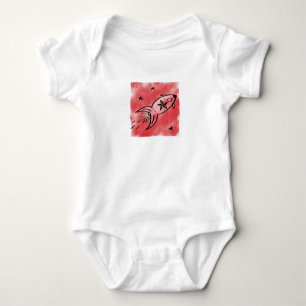 Rocketship von CussdumDesigns Baby Strampler