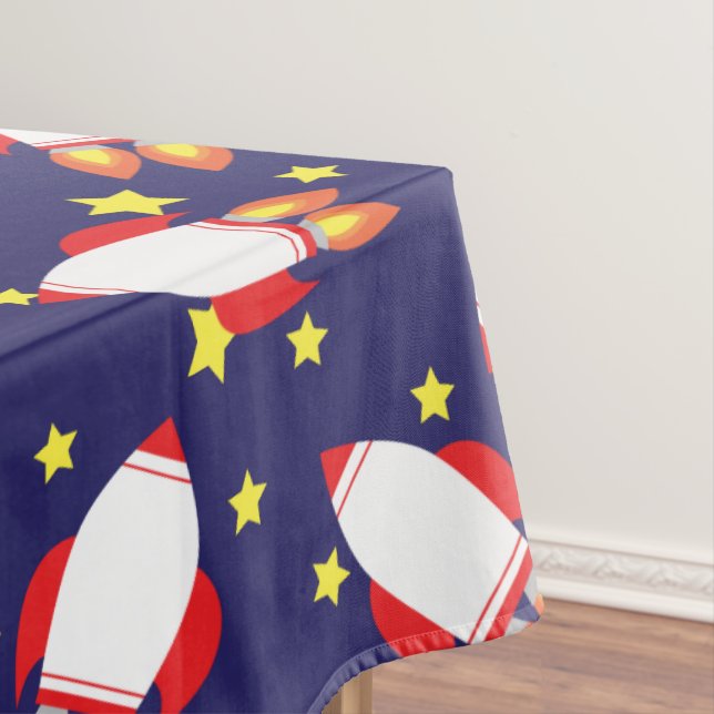 Rocketship Weltraumjunge Niedlich Tischdecke (Beispiel)
