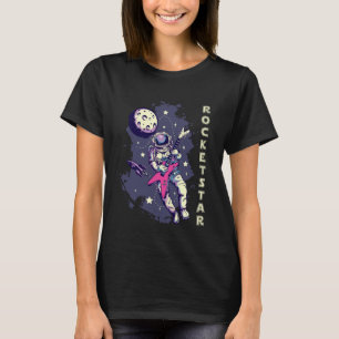 ROCKETSTAR Astronaut spielt elektrische Gitarre in T-Shirt