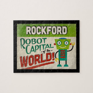 Rockford Illinois Robot - Funny Vintag Puzzle