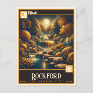 Rockford, Illinois Vintage Postkarte