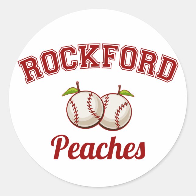 Rockford Peaches Runder Aufkleber (Vorderseite)