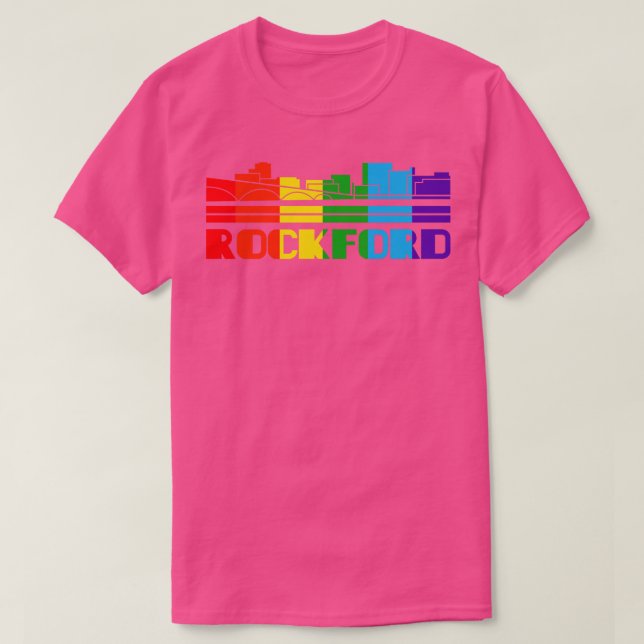 Rockford Pride Rockford LGBT-Geschenk LGBTQ-Unters T-Shirt (Design vorne)