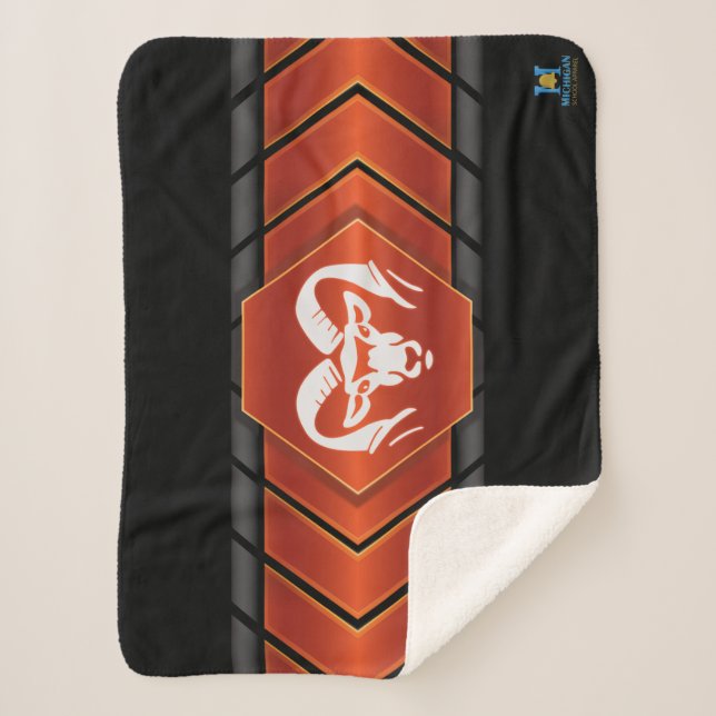 Rockford Rams #2 Sherpa Blanket Sherpadecke (Vorderseite)