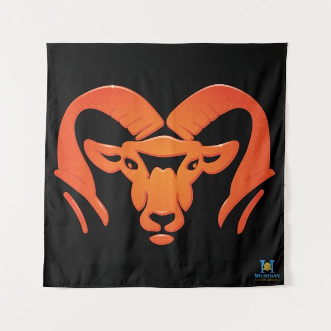 Rockford Rams #4 Tapestry Wandteppich (Vorderseite (Horizontal))