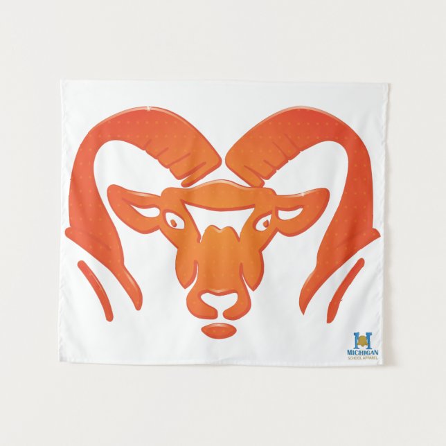 Rockford Rams #4 Wandteppich (Vorderseite (Horizontal))