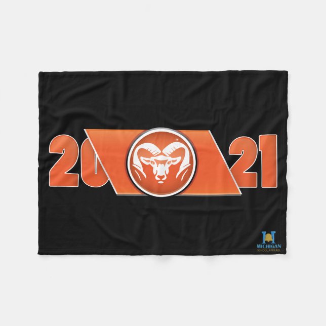 Rockford Rams #5 Fleecedecke (Vorderseite (Horizontal))