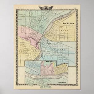 Rockford, Sterling und Felsen-Fälle Poster