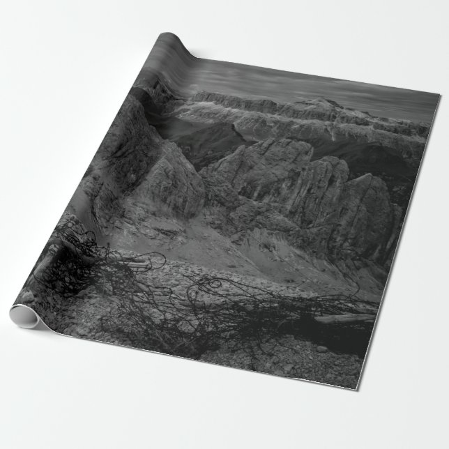 ROCKFORMATION IM GRAYSCALE-FOTO GESCHENKPAPIER (Ungerollt)