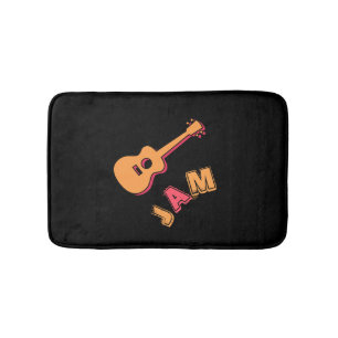 Rockgitarre, Musik-Jam-Stil, Orange & Rote Kunst Badematte