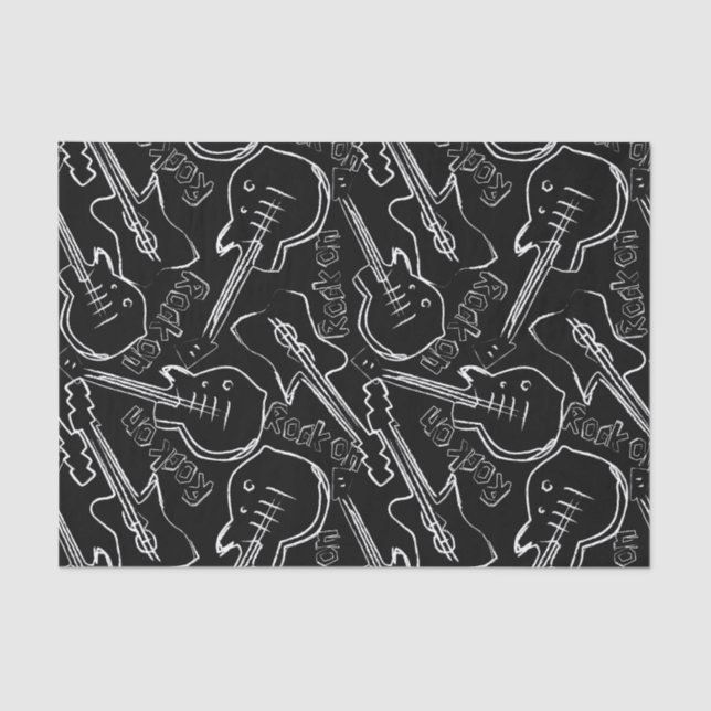 Rockgitarre Seidenpapier (Vorderseite)