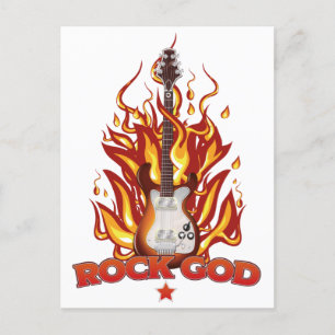 Rockgott Postkarte