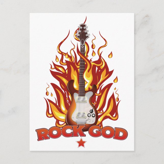 Rockgott Postkarte (Vorderseite)