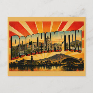 Rockhampton Queensland Heritage Fluss Stadt Vintag Postkarte