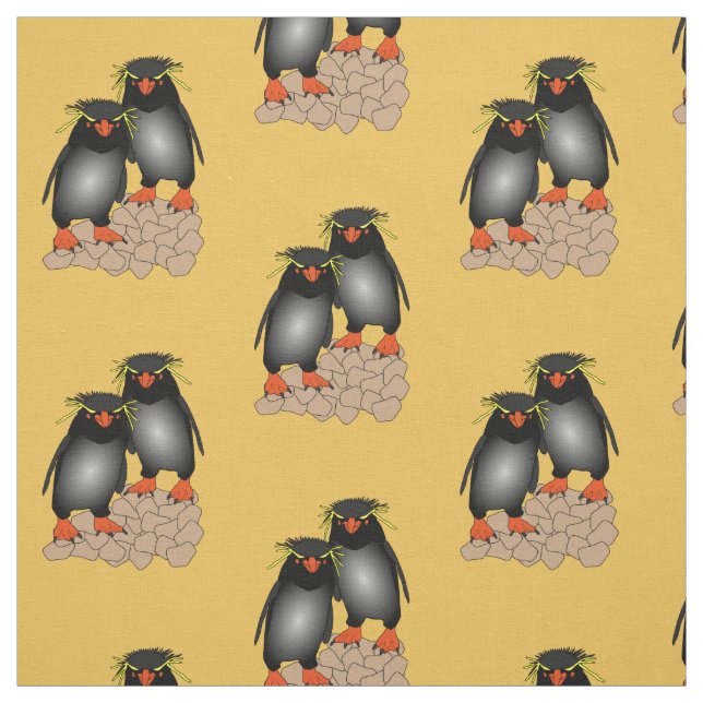 Rockhopper Pinguin-Gewebedruck Stoff (Muster)